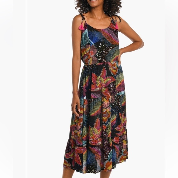 La Blanca Other - LaBlanca Sunlit Soriee Floral Multicolor Cover Up Maxi Dress size small